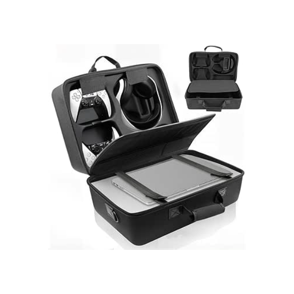 Maleta Rigida para Transporte Ps5, Compatível com Bolsa Mochila Transporte PS5 E Acessórios, Case Maleta Estojo para Controle PS5, Travel Backpack Compatible with Console Protective Carrying Cas