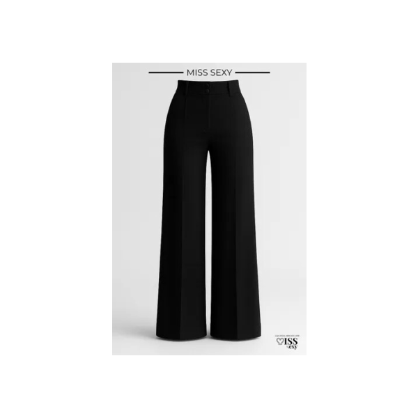 Calça Alfaiataria Feminina Wide Leg Cintura Alta Premuim