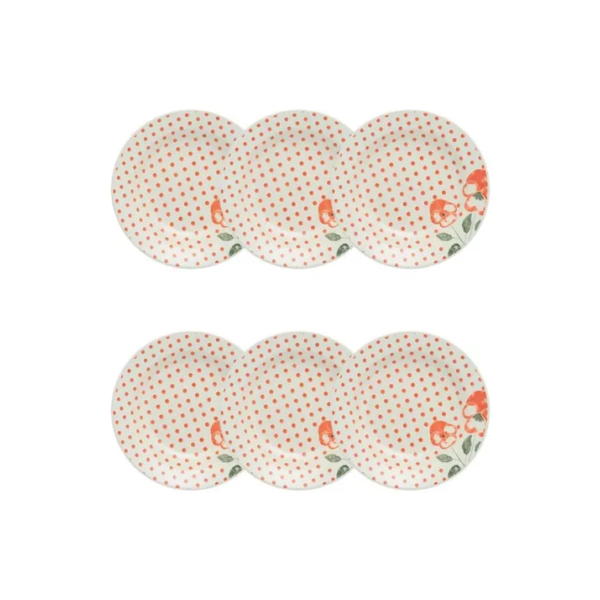 Conjunto De 6 Pratos Fundos 21,5cm Holambra