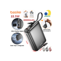 BASIKE Carregador Portátil 20000mAh - Carregamento Rápido 22.5W Power Bank Carregador Saída dupla