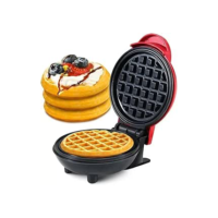 Máquina de Waffles, Molde para Café da Manhã, Panquecas, 110V (Redondo) Máquina de Waffles 110v Versátil para Café da Manhã Molde para Waffles e Panquecas