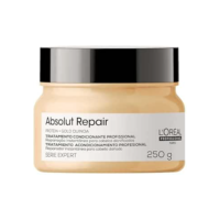 L'Oréal Professionnel Serie Expert Absolut Repair, Máscara de Reparação Intensiva para Cabelos Danificados e Finos com Quinoa Dourada, Reconstrução Instantânea e Brilho Intenso, 250g
