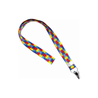 01 Cordão P/ Crachá  Identificação Autismo/autista Oficial