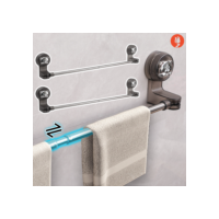Toalheiro Não Perfurado Rack Fixado Na Parede Ventosa De Armazenamento/Suporte De Toalha Doméstico Que Economiza Espaço