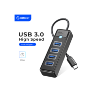 Orico-multi tipo c divisor 4 portas usb 3.0 hub 5gbps adaptador otg de alta velocidade para pc acessórios de computador macbook pro