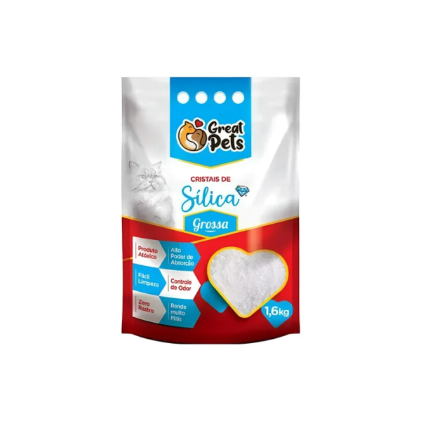 Cristais de Sílica Grossa Great Pets 1,6kg