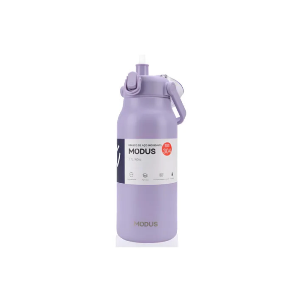Modus Garrafa Térmica Inox Bebidas Quentes E Frias 1700ml Lavanda