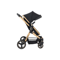 Carrinho De Bebê Ivy Gold Berço-passeio E Moisés Galzerano Gold/preto Gold / Preto