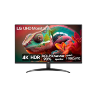 Monitor LG UHD 4K - Tela de 32", 4K, DCI-P3 90%, HDMI, Display Port, HDR10, AMD Free Sync. Dynamic Action Sync, Black Stabilizer, MaxxAudio, UltraHD - 32UR500-B