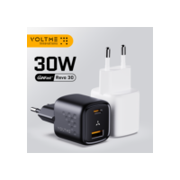 Volme usb c carregador rápido 30w gan carregador qc pd 3.0 adaptador portátil de porta dupla para iphone 15 14 13 ipad xiaomi carregador de parede rápido