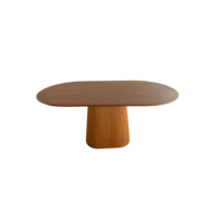 Mesa de Jantar Cone Retangular Arredondada 160x90cm Freijó
