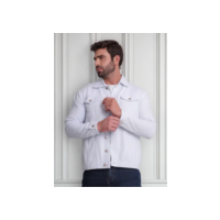 Jaqueta Jeans Sarja Masculina Fit Coloridas Casual Versátil