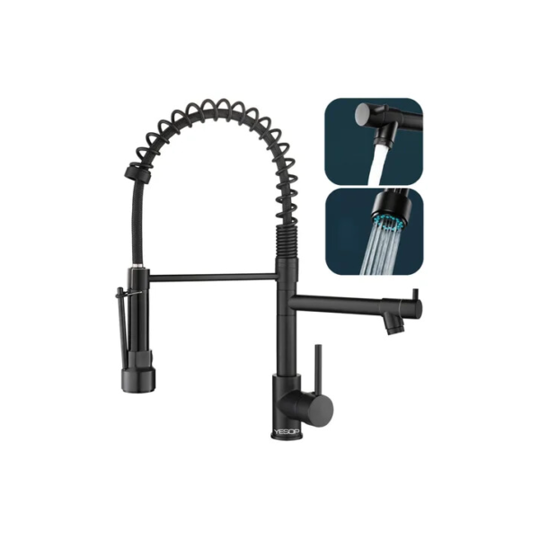 Torneira Cozinha Gourmet Monocomando Black Preto Fosco 50 Cm
