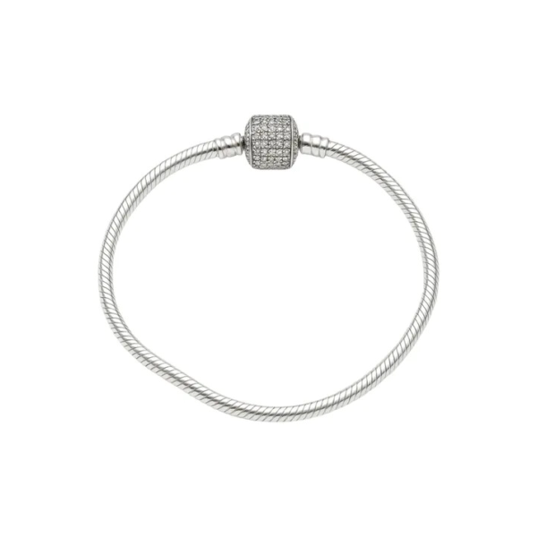 Pulseira Prata Berloques Compatível Vivara Pins Life Pandora Comprimento 20 Cm Cor Prateado