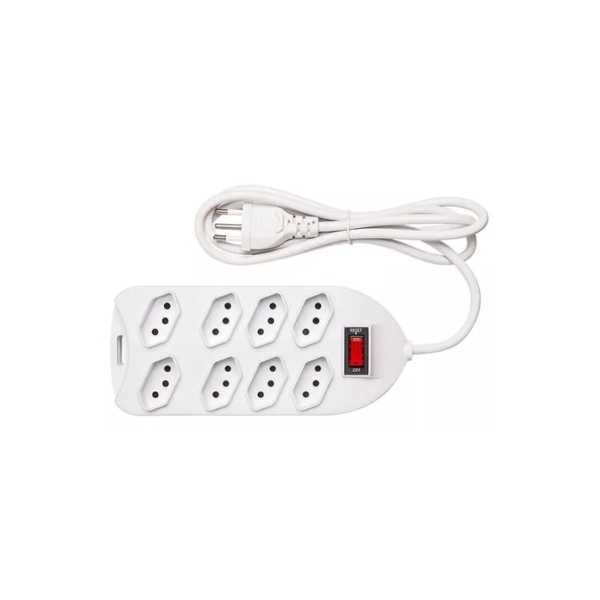 Protetor Eletrônico Com 8 Tomadas Epe 1008+ Branco Intelbras 127V/220V