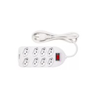 Protetor Eletrônico Com 8 Tomadas Epe 1008+ Branco Intelbras 127V/220V