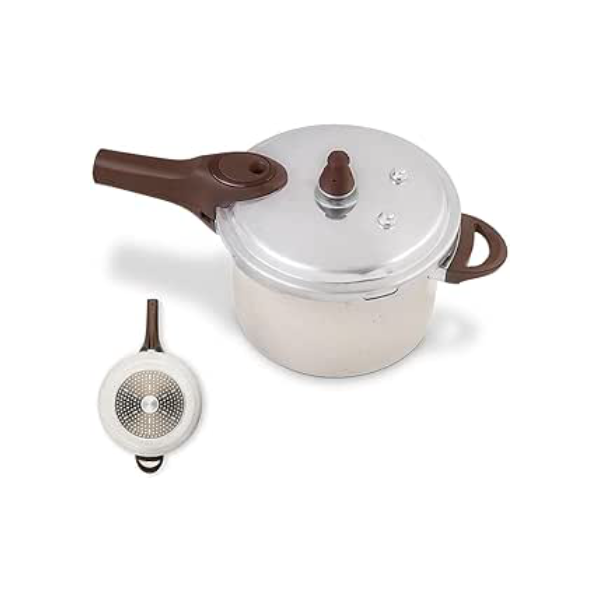 Panela de Pressão Pressure 6,8L Ceramic Life Antiaderente com Fundo de Indução Brinox - Vanilla