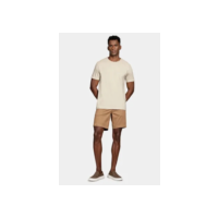 Camiseta Aramis Malha Mescla Manga Curta Básica Bege