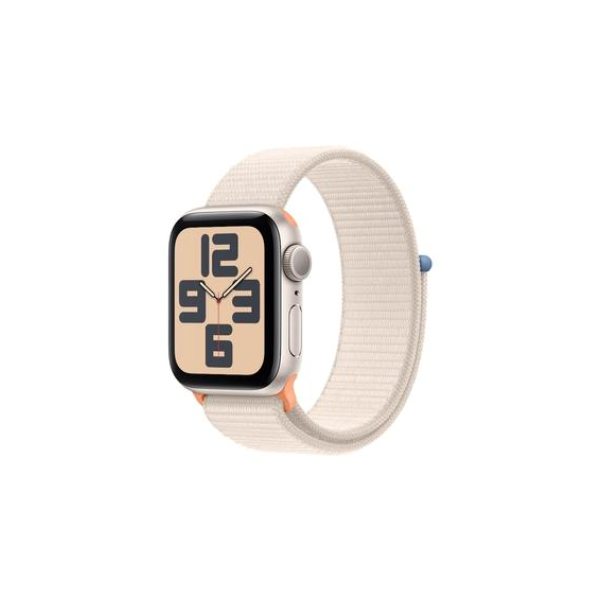 Apple Watch SE, Caixa Estelar de Alumínio 40mm, Pulseira Loop Esportiva Estelar, Neutro em Carbono, GPS