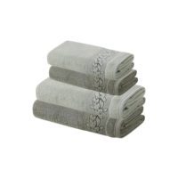 Jogo De Toalhas 4 Pçs Fio Cardado 100% ALG Provence Karsten