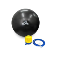 Bola de Pilates 65cm Muvin – Antiestouro – Suporta até 300kg – Com Bomba – Ginástica – Fitness – Pilates – Yoga – Fisioterapia – Flexibilidade – Fortalecimento – Tonificação –– Fácil Limpeza