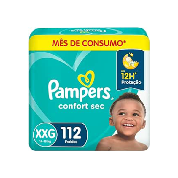 Pampers Fraldas Confort Sec Xxg 112 Unidades