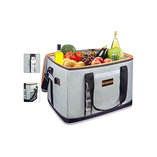 INSMEER Bolsa Térmica 25L/48L Grande, Impermeável, Cooler para Marmita, Caixa Térmica com Alça Desmontável - Ideal para Praia, Acampamento