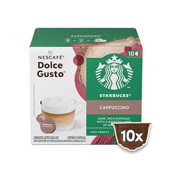Starbucks Cappuccino By Nescafé Dolce Gusto, 1 caixa com 10 cápsulas