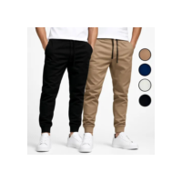 Kit 2 Calças Jogger Camuflada Sarja Masculina Punho Elastico