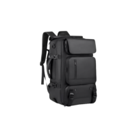 Mochila Masculina Reforçada Grande para Notebook Trabalho Mochila Viagem Executiva Impermeável Unissex (Preto)