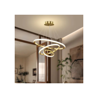 Lustre Teto Led Pendente Moderno 60w,3 Arcos Luminária Sala