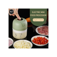 Mini Processador Elétrico  Sem Fio Elétrico Moedor Carne Vegetais Alho Fruta Amendoim Recarregável USB 250ml Portátil com 3 lâminas de aço inox