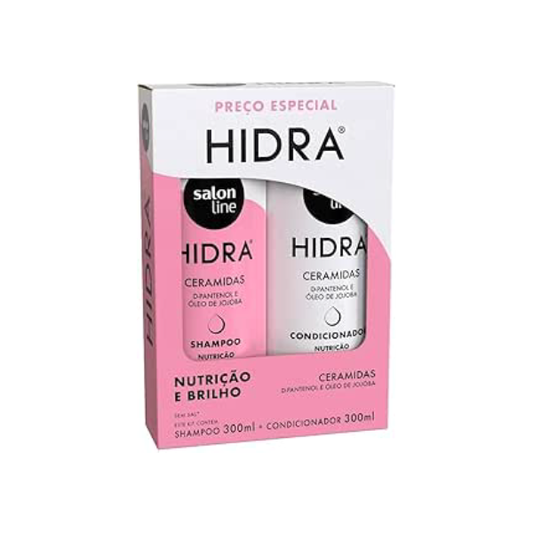 Salon Line, Kit Shampoo e Condicionador, Hidra Nutrição e Brilho, Vegano - Todos os Tipos de Cabelos, 300 ml cada