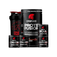 Kit Whey Protein Fusion + Bcaa + Crea + Gluta + Colágeno (Grande, Chocolate)