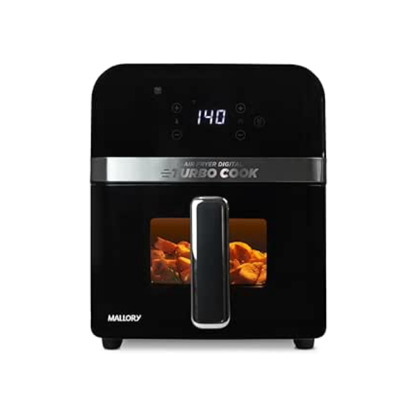 Fritadeira Elétrica Mallory Turbocook 6L - Painel Touch, Visor em Vidro, Air Cook System, Timer 60 minutos, Air Cook System – 127V