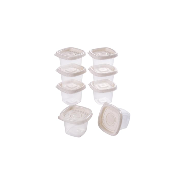Conjunto de Potes Quadrados 70 ml Pop 8 Unidades, Plasútil