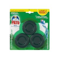 Pato Desodorizador Sanitário Caixa Acoplada Pinho, Limpeza Banheiro, Limpa, Pefuma e Colore, Leve 3 Pague 2, 40g