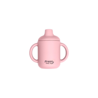Freso Baby Copo De Transição Alimentação Do Bebê Treinamento Introdução Alimentar Infantil Blw Silicone Livre De Bpa Suave Não Quebra Cor Rosa