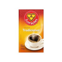 3 Corações Café Torrado E Moído Tradicional À Vácuo 250G