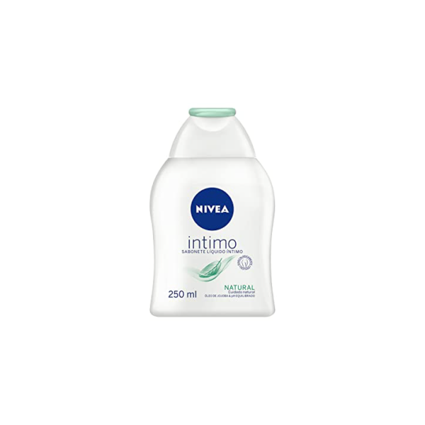 NIVEA Sabonete Líquido Íntimo Natural 250ml - Mantém o ph natural, com extrato de camomila e óleo de jojoba, limpeza suave, sem corantes, testado dermatologicamente e ginecologicamente