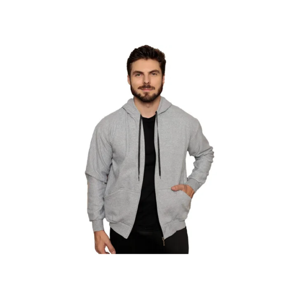 Casaco Moletom Blusa De Frio Masculino Ziper Aberto