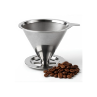 Coador de Café 103 Filtro Inox Reutilizável Premium – Peneira de Aço Durável e Sustentável, Sem Uso de Papel, Econômico e Ecológico, Fácil de Usar e Limpar, Preserva o Sabor Natural do Café