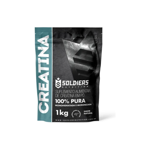 Creatina Monohidratada 1Kg 100% Pura Soldiers Nutrition Sem sabor