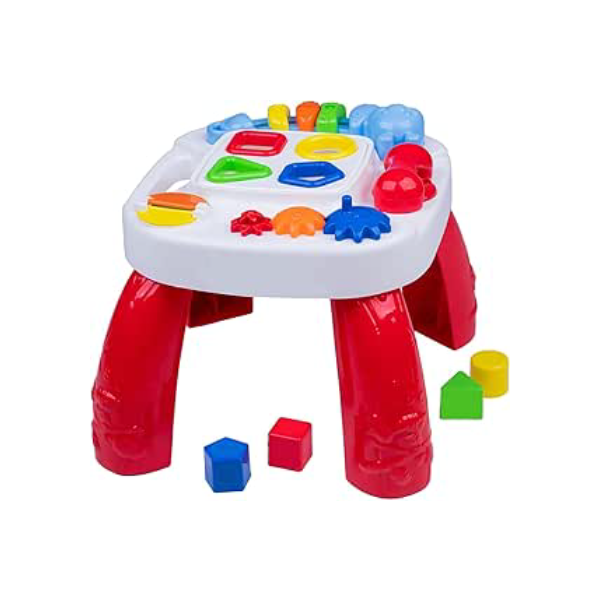 MESINHA DIDATICA INFANTIL COM ATIVIDADES - VERMELHO