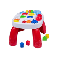 MESINHA DIDATICA INFANTIL COM ATIVIDADES - VERMELHO