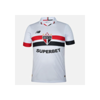 Camisa São Paulo I 24/25 s/n° Torcedor New Balance Masculina - Branco+Vermelho