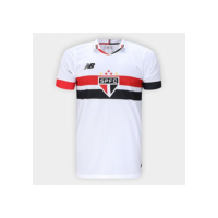Camisa São Paulo I 24/25 s/n° Torcedor New Balance Masculina - Branco+Vermelho
