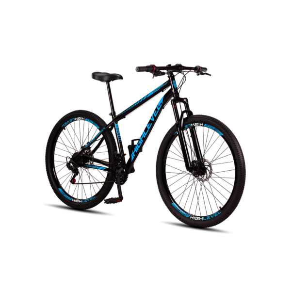 Bicicleta Aro 29 Aço Carbono Highlevel Freios a Disco Suspensão 21v