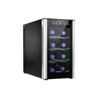 Adega de Vinho Climatizada Electrolux 8 garrafas Uma Porta Acabamento em Alumínio (ACB08)