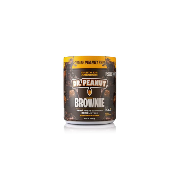 Dr Peanut Pasta De Amendoim Sabor Brownie Com Whey Protein 600G Dr. Peanut